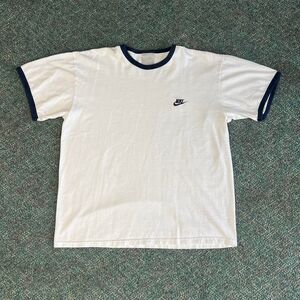 Y2K Vintage Nike white ringer tee